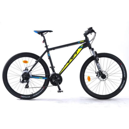 TVT VTT Homme 27 5 Cadre aluminium Noir brillant Cdiscount Sport
