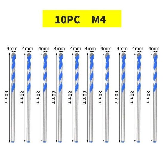 10x Forets Hélicoïdaux à Pointes en Carbure de Tungstène pour Béton