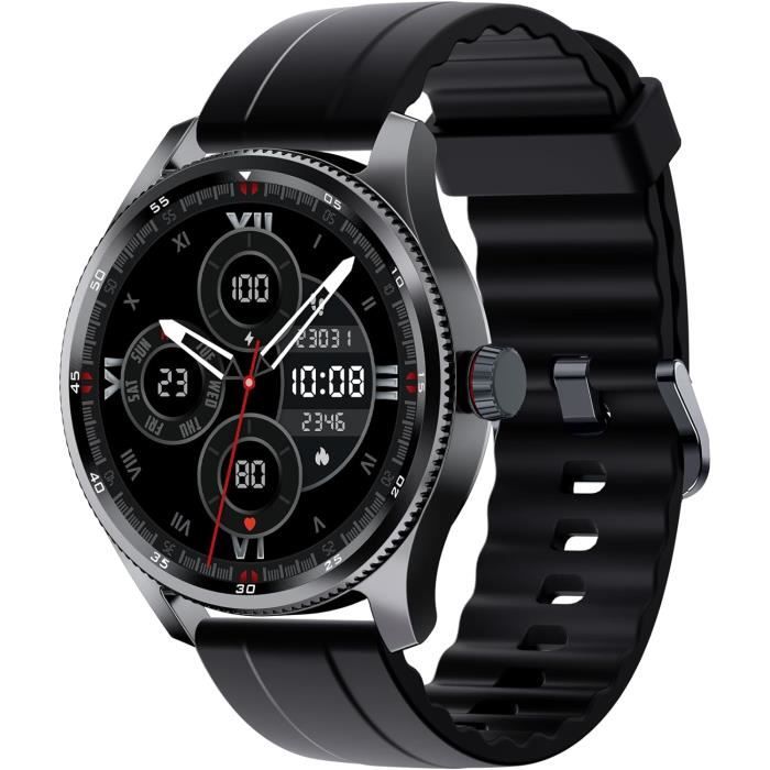 Montre Podomètre Homme/femme – Sans Appli, étanche, Mesure Pas/calories/distance, Réveil, Bracelet Silicone