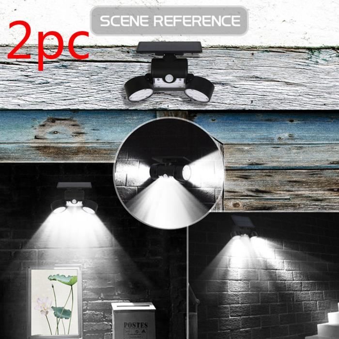 Double Head Spotlight 30 LED Waterproof 360 Degree Rotatable Solar Safety Light @gre698