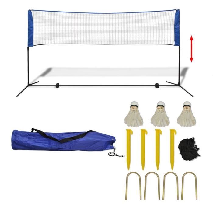 Filet de badminton avec volants 300 x 155 cm