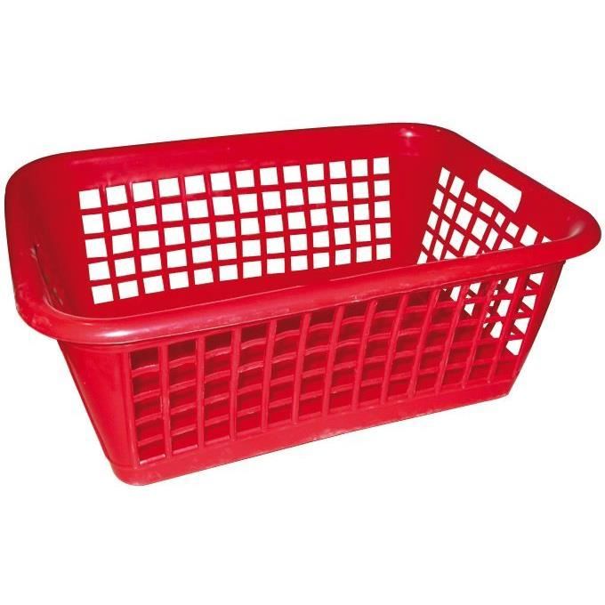 Corbeille à linge - 60 L - rouge