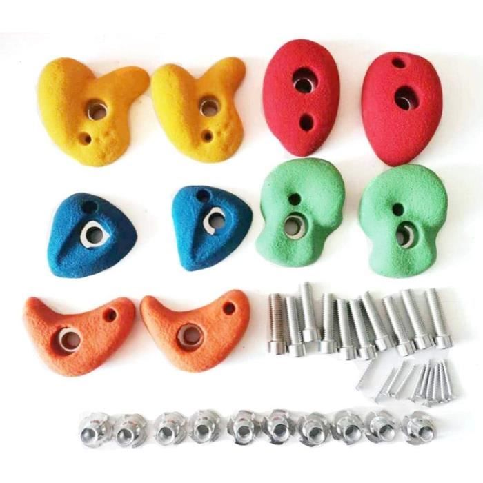 10 Prises Irrégulières Pour Rochers D'escalade Pour Enfants Et Adultes, Supports D'escalade Pour Le Jeu Intérieur Et Extérieur