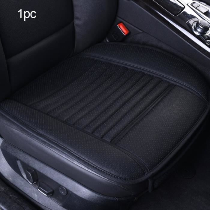 Housses de siège de voiture universelles en cuir, couvre siège avant et arrière, couvre siège pour véh Front Black line 1pc
