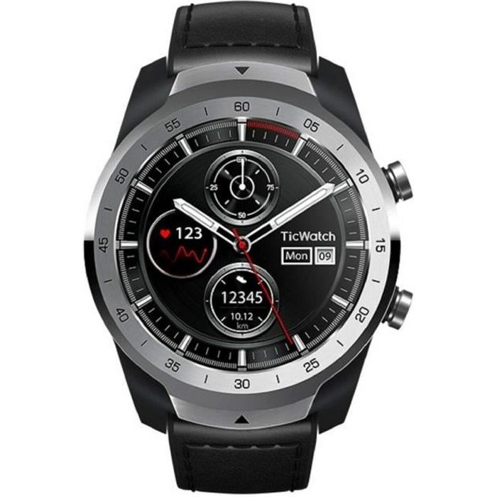 Ticwatch Pro Smartwatch, capteur de fréquence cardiaque, Android Wear, GPS, NFC