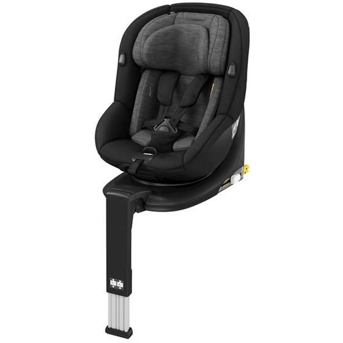 BEBE CONFORT siège auto Mica i-Size, De la naissance à 4 ans, Pivotant à 360°, avec base ISOFIX, Authentic Black