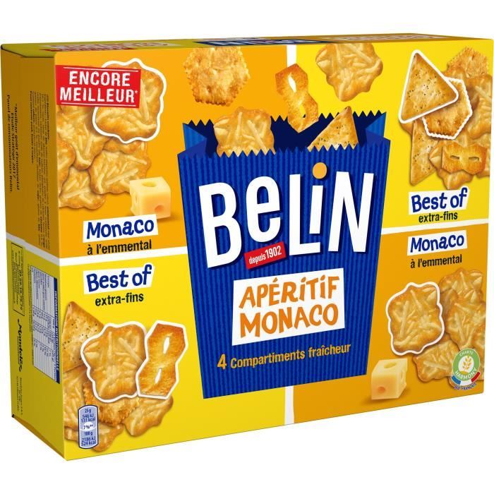 Belin Crackers Assortiment Apéritif Monaco 340g