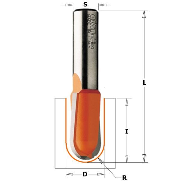 FRAISE POUR PROFIL GORGE HW S=12 D=31,7X19,05 R=15,87 914.817.11