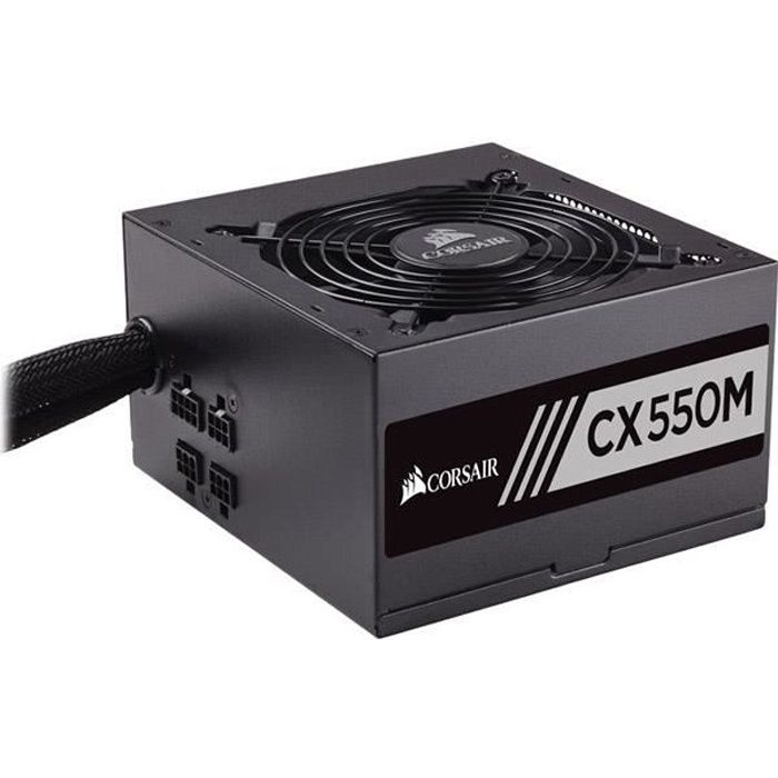 CORSAIR Alimentation CX550M - 550 Watts - Semi Modulaire - 80+ Bronze (CP-9020102-EU)