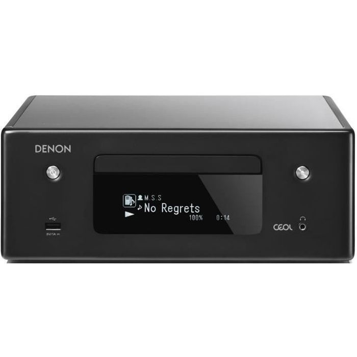 Denon CEOL N10 Noir - Sans HP - Micro-chaîne CD MP3 USB réseau Wi-Fi Bluetooth avec contrôle iOS, Android et Amazon Alexa (sans