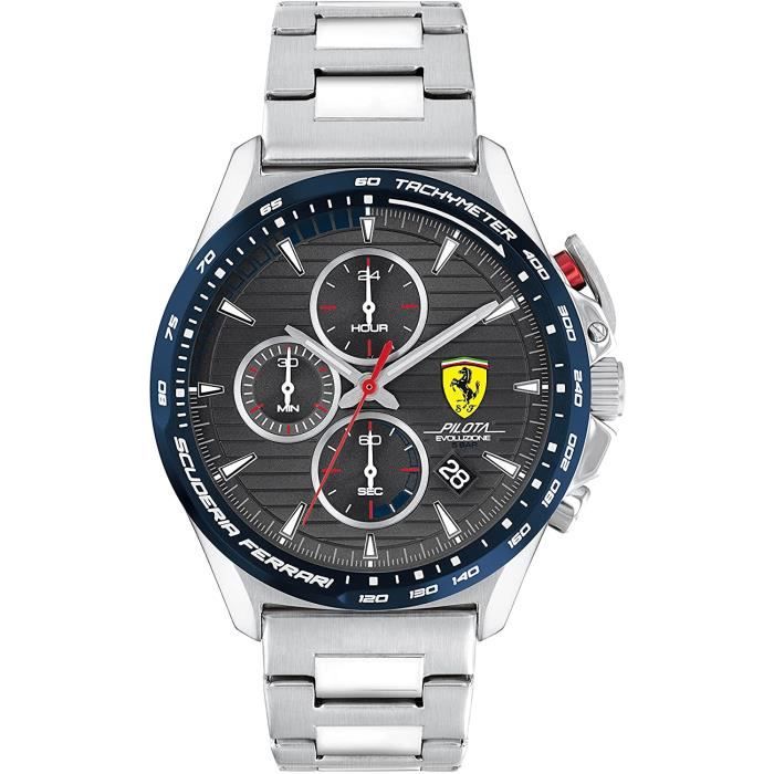 Ferrari - Montre Hommes - Quartz - Chronographe - Bracelet Acier inoxydable Argent - 0830850