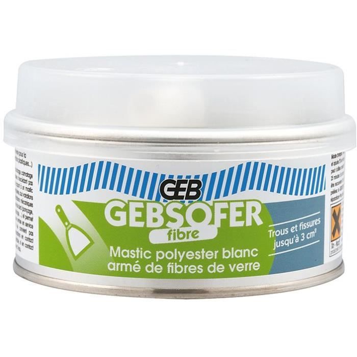 Mastic fibre de verre polyester 150mL - blanc