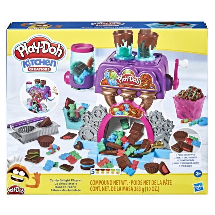 PLAY-DOH - Kitchen Creations - La chocolaterie avec 5 couleurs de pâte PLAY-DOH - atoxique