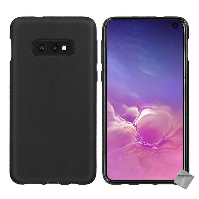 Coque silicone gel fine pour Samsung Galaxy S10e + film ecran - NOIR