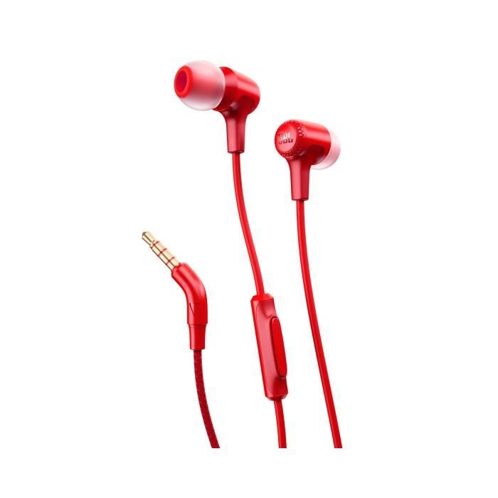 JBL - E15 - Ecouteurs intra auriculaires filaires U ROUGE