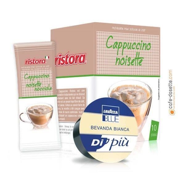 Kit Lavazza Blue Cappuccino Noisette + Lait (x50) U