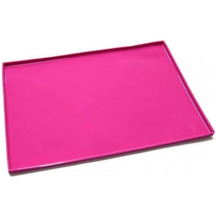 Plaque à génoise en silicone 37x27 cm Rose