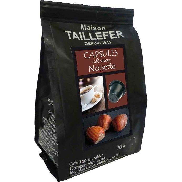 Café capsule saveur noisette x10