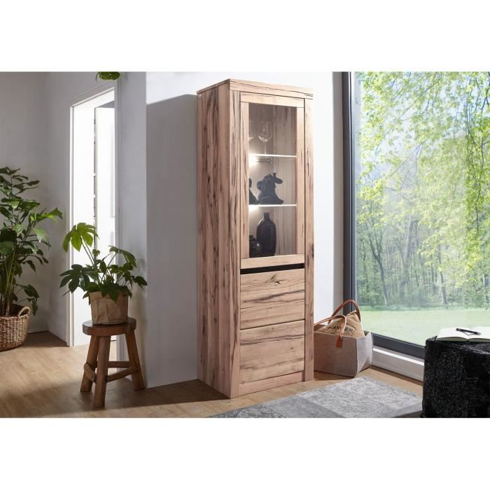 Vitrine - Bois massif de chêne sauvage huilé (Bianco) - MONTREUX #220