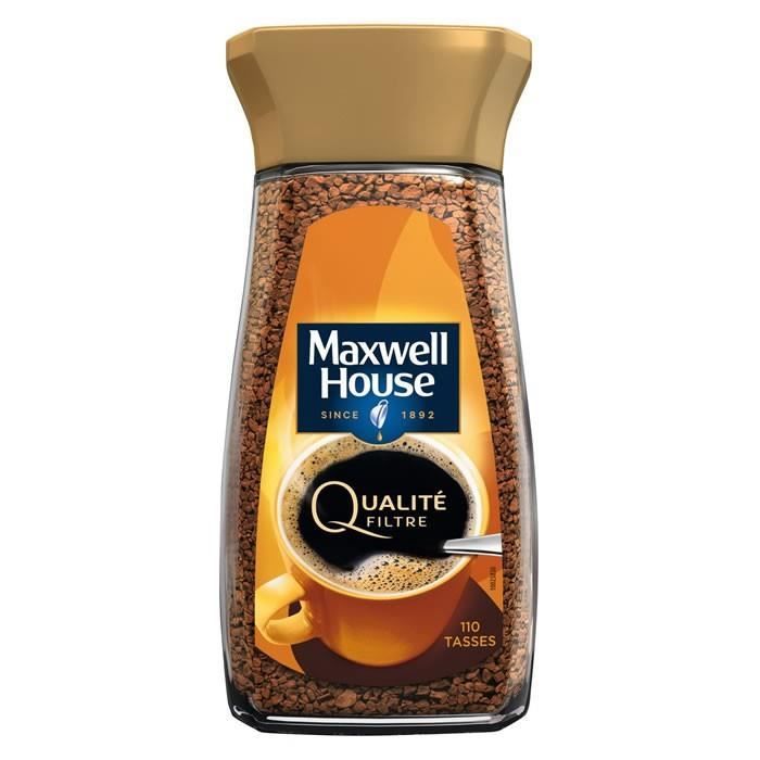 LOT DE 10 - MAXWELL HOUSE : Qualité filtre - Café soluble 200g