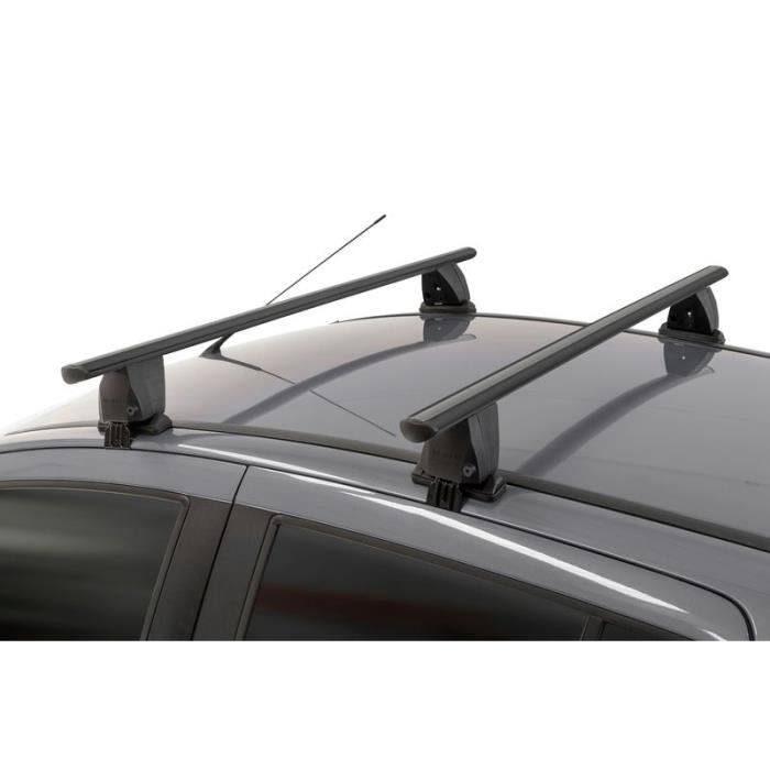 Barres de toit Profilées Aluminium Noir pour Renault Captur - 5 portes - de 2017 à 2020