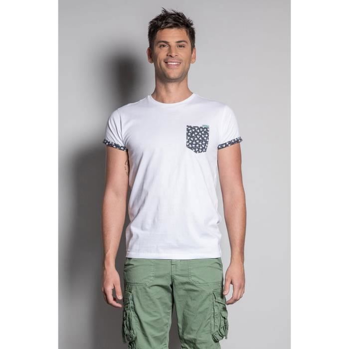 DEELUXE T-shirt avec poche imprimée BAHAMAS White