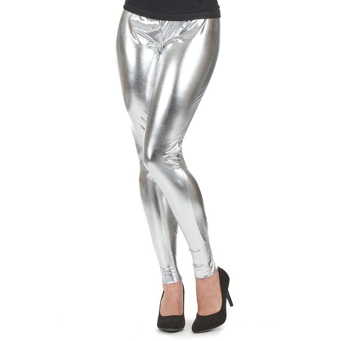 LEGGING DISCO ARGENT ADULTE
