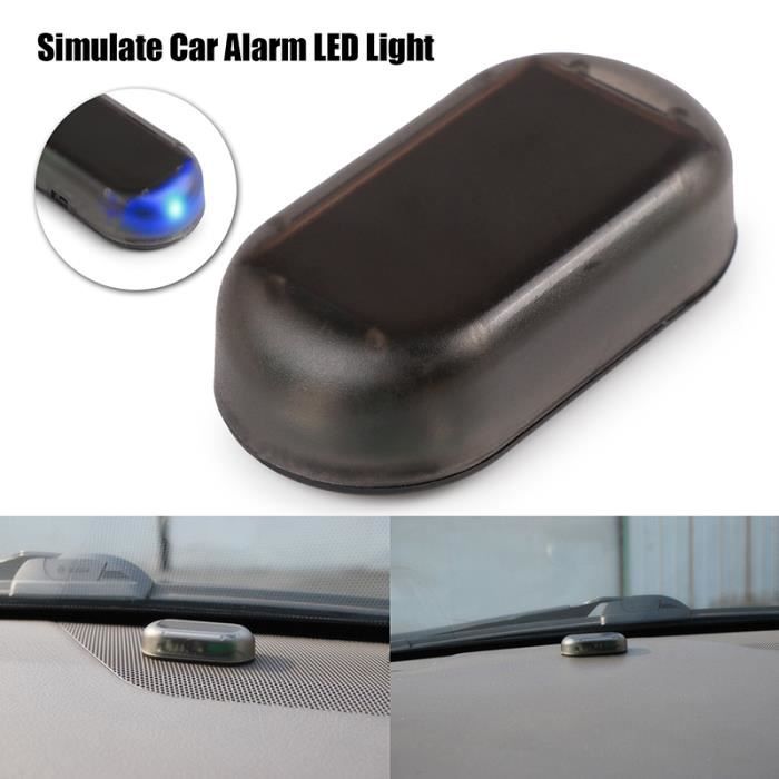 Voyant d'alarme antivol solaire de voiture avertissant le vol flash-lumière bleue