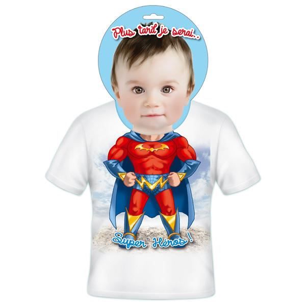 T-Shirt Enfants Plus Tard Je Serais Un Super Heros 4 ans