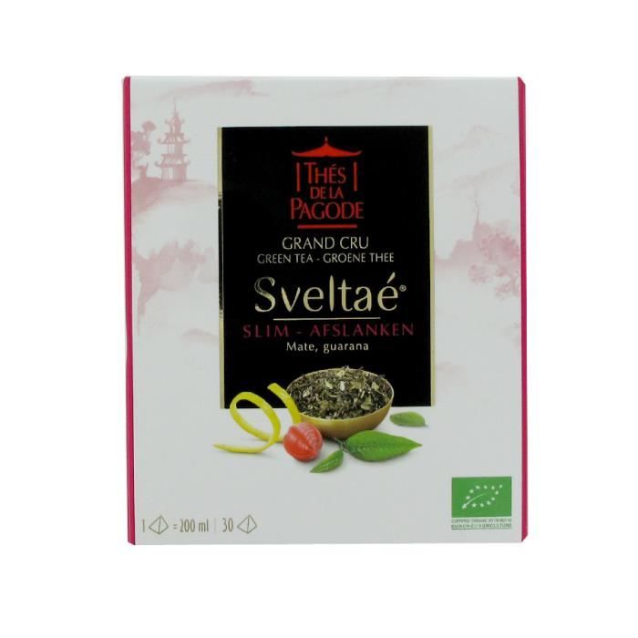 Thés de la Pagode thé vert grand cru Sveltaé Minceur bio 30 sachets