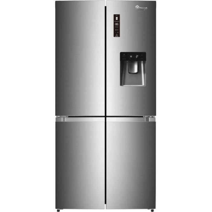 TRIOMPH TTW430NFS - Réfrigérateur Multiportes - 429L (296 + 133) - No Frost - A++ - L 86 x H 185 cm - Silver