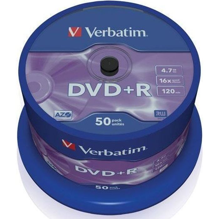 DVD+R 4,7 Go (pack de 50)