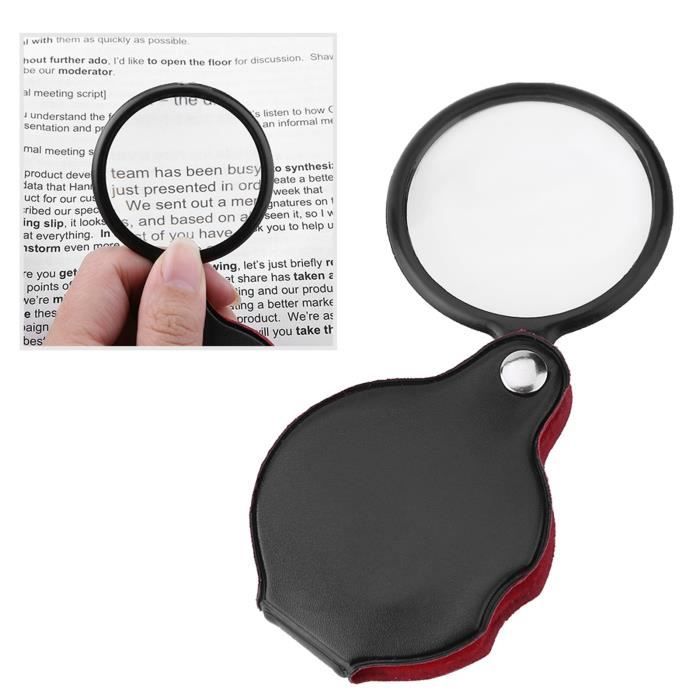 VINGVO Loupe pliable 8X Mini loupe de bijoux de poche pliable loupe loupe avec pochette