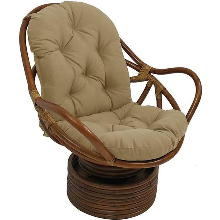 Coussin pour Fauteuil à Bascule - Lavable - 48 x 24 x 5 pouces-Kaki