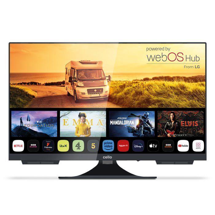 Téléviseur LED Cello C2424WS TRAV 24 pouces Smart TV Bluetooth intégré