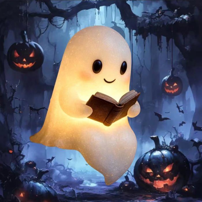 Veilleuse fantôme Lampe de lecture Halloween Veilleuse LED Décoration Halloween