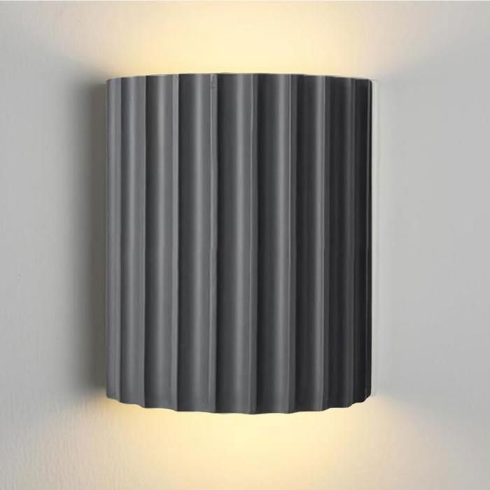 Diday Applique Murale LED Moderne Lampe Murale Intérieur en Résine Abat-jour Designe Colonne Romaine Style Nordique Lumière Chaud
