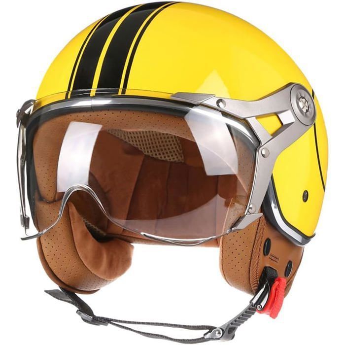 Casque Ouvert Pour Moto Pour Couple Casques Jet Rétro Pour Scooter