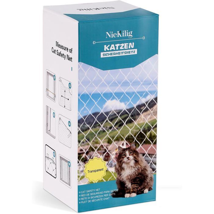 Comparer les prix de Filet de protection pour chat - SIGHTMARK - Sans perçage - 6x3 m - Noir - Pour fenêtres et balcons - Installation facile
