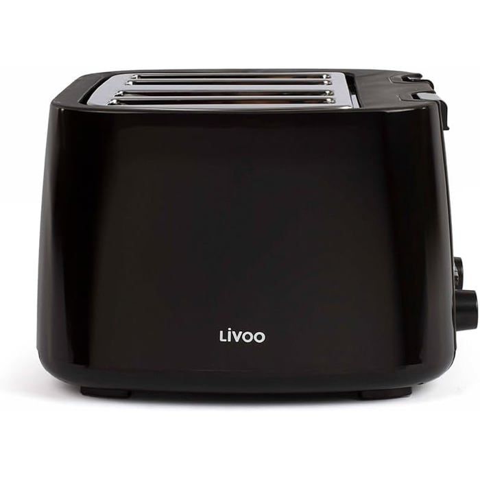 Livoo - Grille-pain 4 Fentes DOD167W - Toasteur Puissant Pour Petits Déjeuners