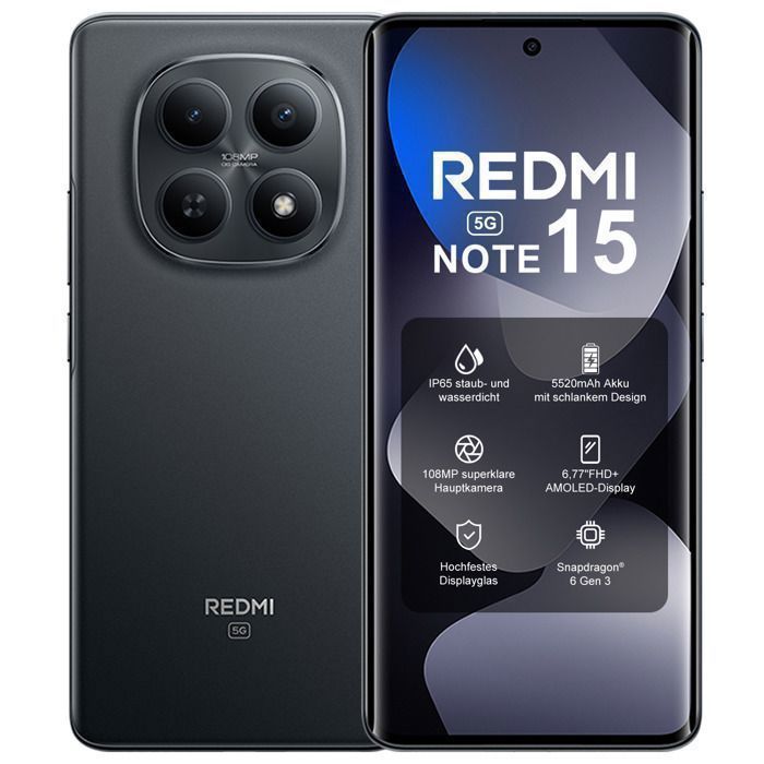 Xiaomi REDMI Note 15 5G Smartphone 8+ Appareil Photo Ultra Net 108 Mpx Écran FHD+ 6 77 Chargeur Non Inclus Chargeur - vue 1