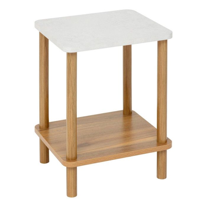 Table dappoint 1 étagère plateau effet pierre Côme 5five