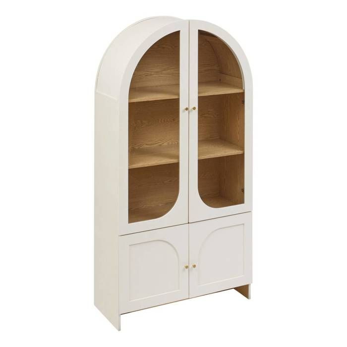 Vaisselier 4 portes 4 niveaux ivoire H180cm - Atmosphera Créateur dintérieur Vaisselier 4 portes 4 niveaux ivoire H180cm - Atmosphera Créateur dintérieur
