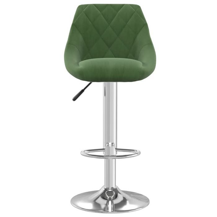 Tabourets Cuisine - Vert - Chaises de bar - (2 pcs) - 2 personnes - vert foncé velours 46x44x(82-103) cm F2415
