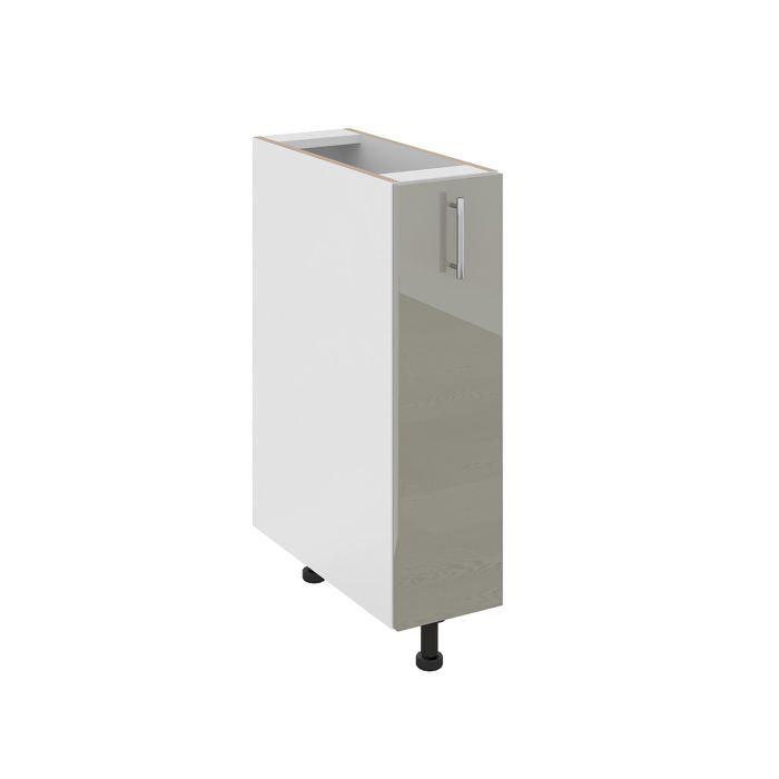 Meuble bas Jolly haaus Karo Gris Brillant/Blanc MDF 20 x 50 x 80 cm