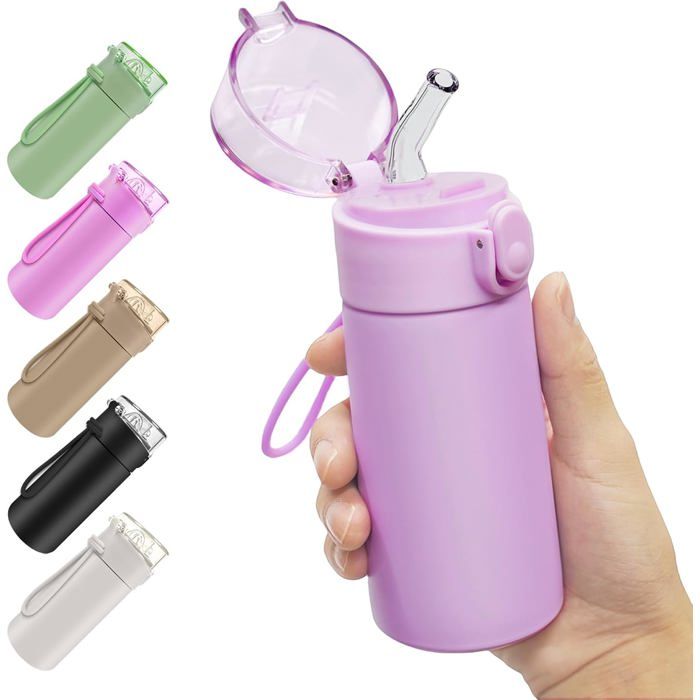 Bouteille isotherme rose - 150 ml - Acier inoxydable - Double paroi - Étanche - Chaud 6 heures
