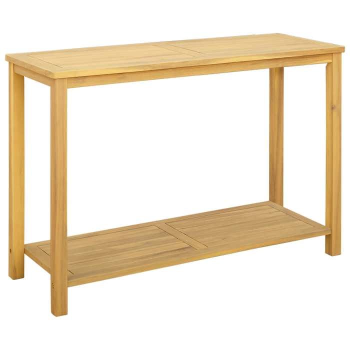 vidaXL Table console de jardin Acacia clair 110 x 40 x 75 cm - Montage facile &2056