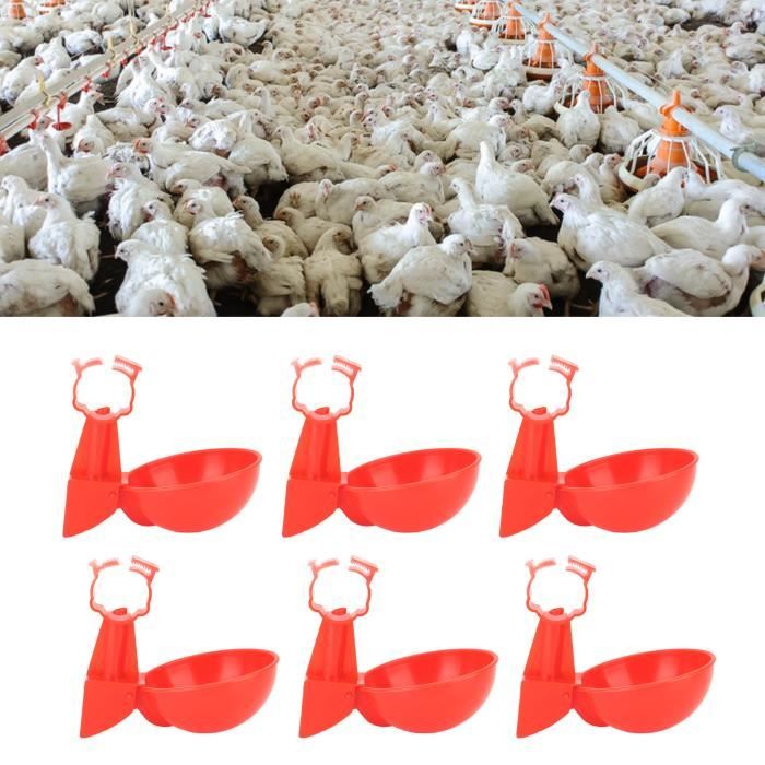 Abreuvoir Automatique Pour Volaille - 5 Pièces Rouge, Tubes 20mm/25mm Pour Poules, Oiseaux