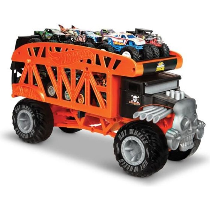 Camion transporteur Hot Wheels Monster Trucks Monster Mover avec rampe