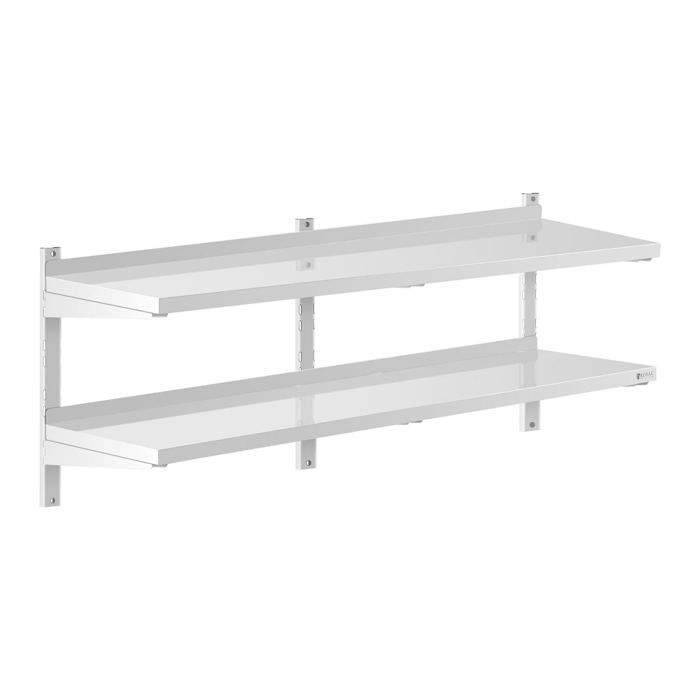 Étagère murale professionnel 2 tablettes 40 x 150 cm acier inoxydable 14_0001554 Étagère murale professionnel 2 tablettes 40 x 150 cm acier inoxydable 14_0001554